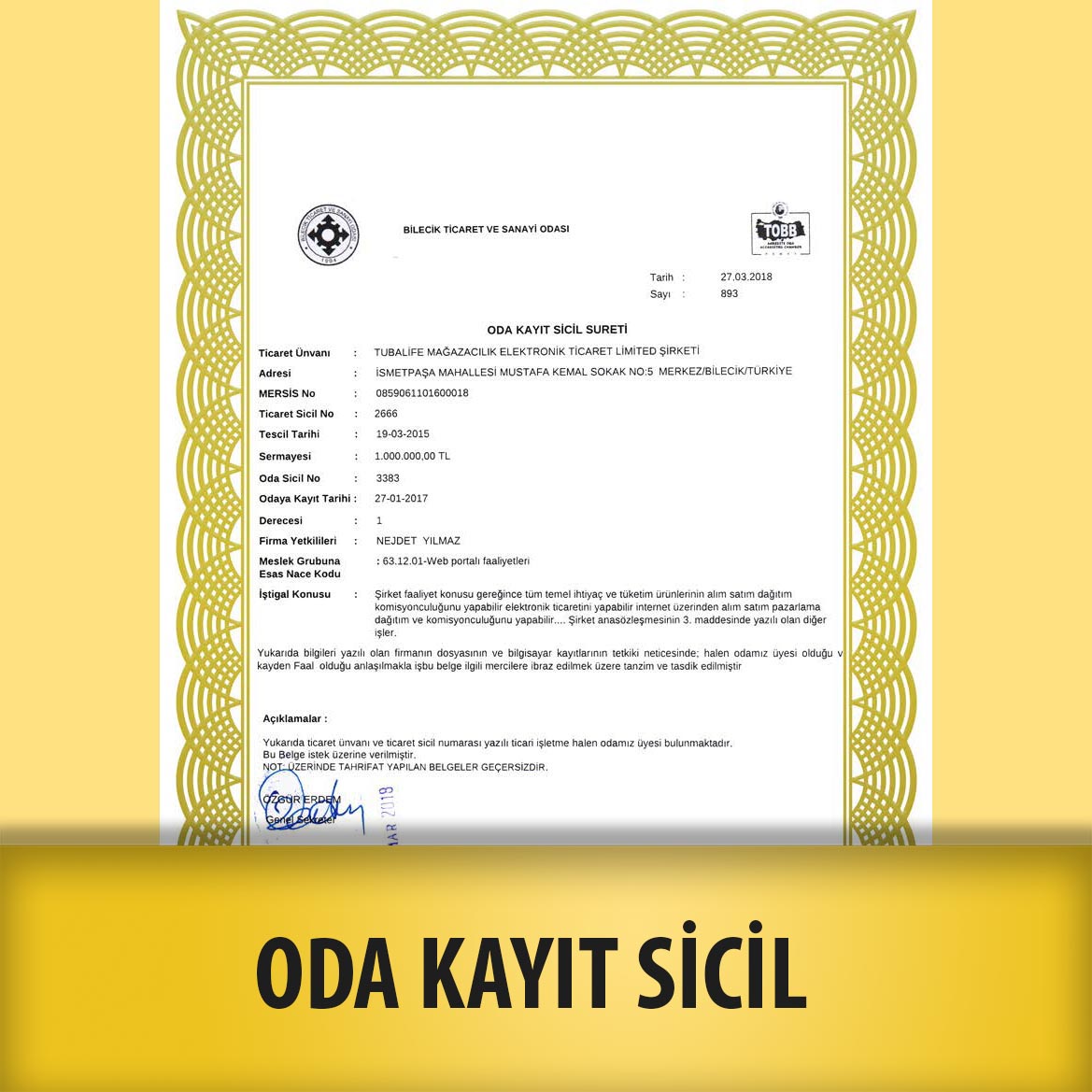 ODA KAYIT SCL